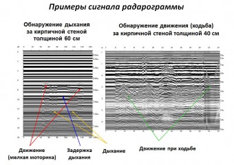 Примеры сигналов радарограммы