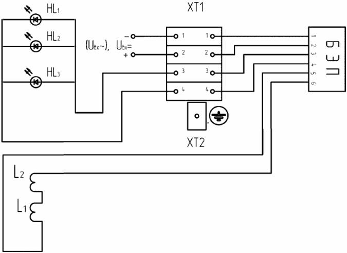 Схема электрическая соединений поста ПАСО1 - Х1-Х2Х4У1 И ПАСО1 - Х1-Х24Х4У1