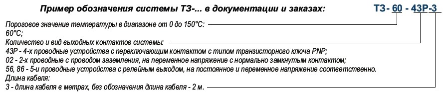 Пример обозначения системы ТЗ в документации